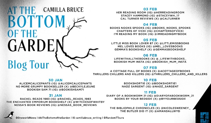 At the Bottom of the Garden blog tour banner