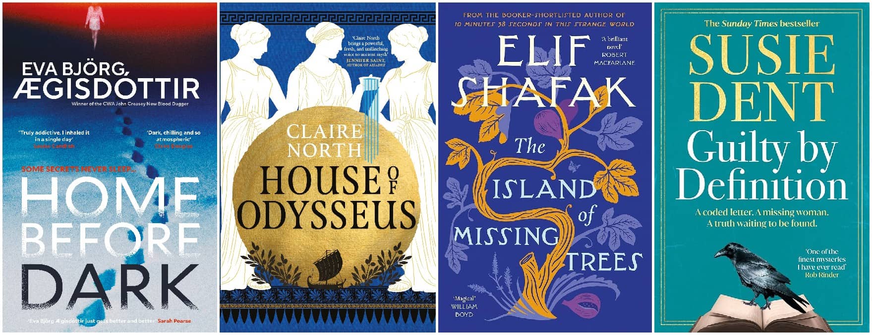 Home Before Dark, House of Odysseus, The Island of Missing Trees, Guilty By Definition