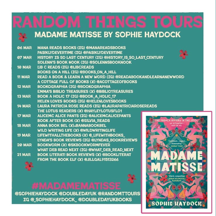 Madame Matisse blog tour banner