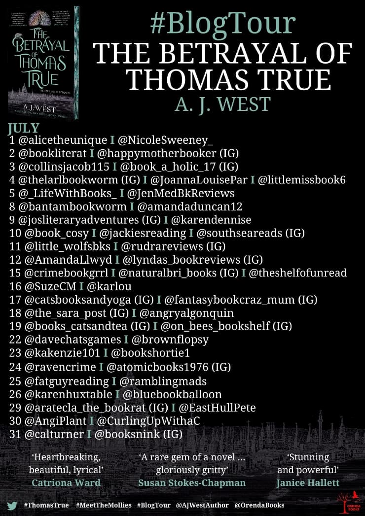 The Betrayal of Thomas True blog tour banner
