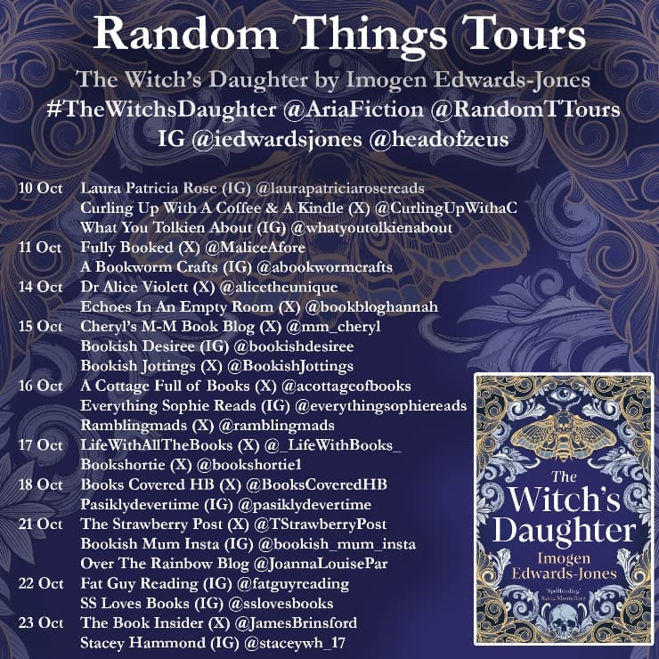 The Witch's Daughter blog tour banner